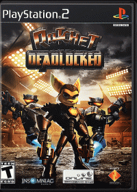 Ratchet Deadlocked Playstation 2 US box art